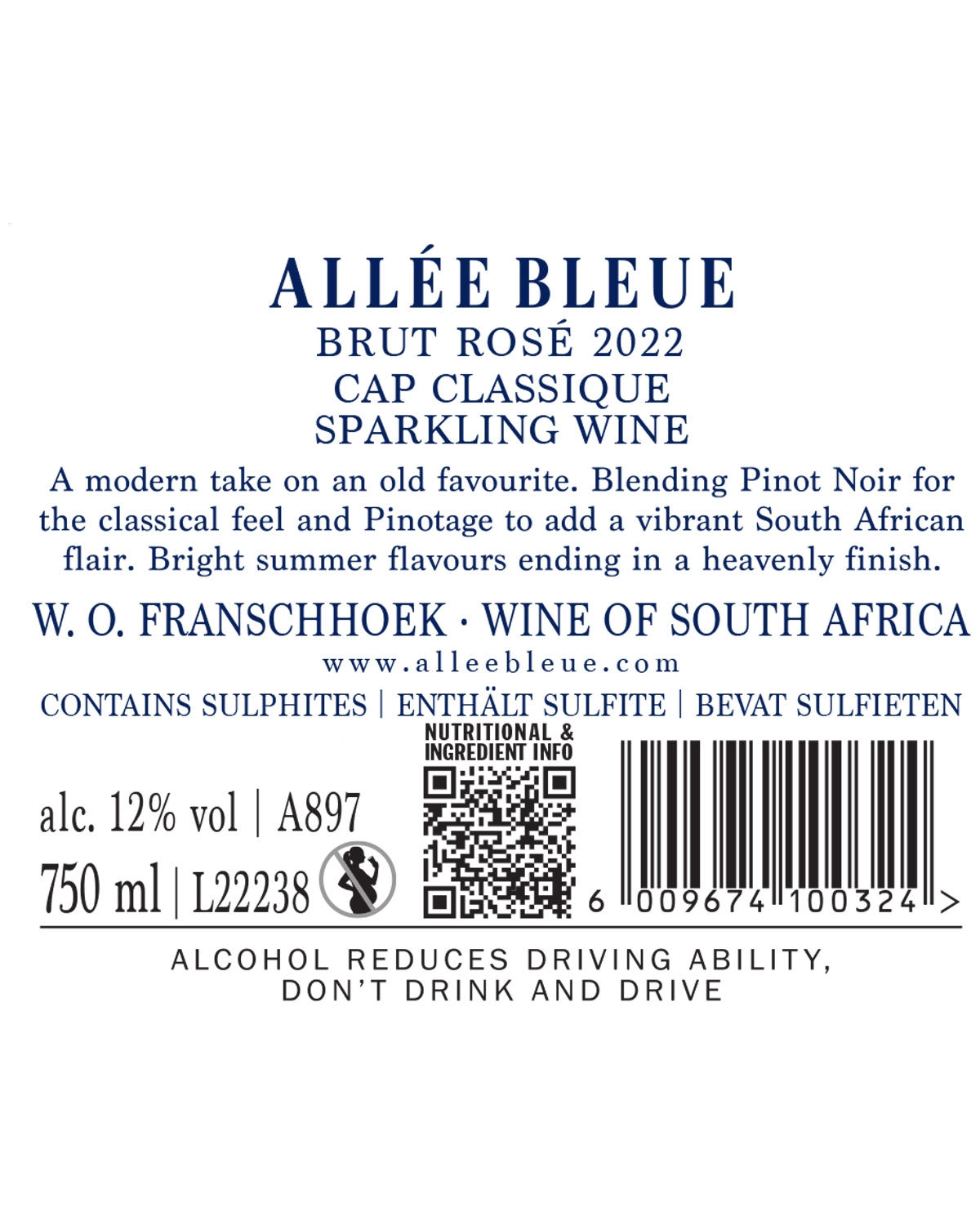 Allée Bleue MCC Brut Rosé 2022