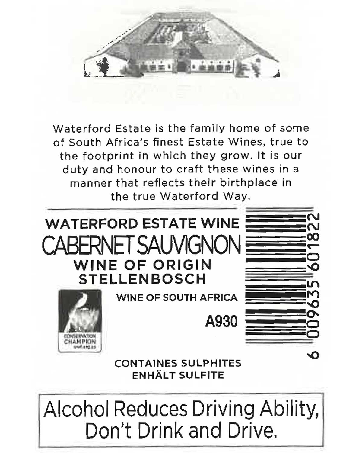 Waterford Estate Cabernet Sauvignon 2019
